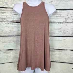 GF Women’s Taupe Racerback Tank Top Rayon Blend Size S